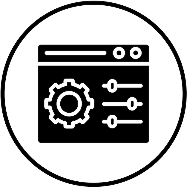 Style de l'icône du panneau de commande de conception vectorielle