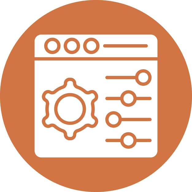 Style de l'icône du panneau de contrôle de conception vectorielle