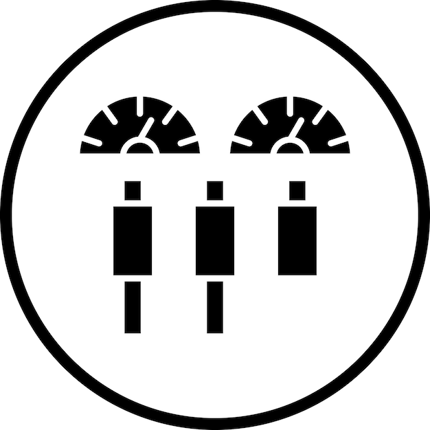 Style de l'icône du panneau de contrôle de conception vectorielle