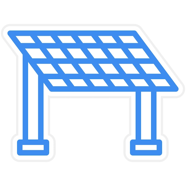 Vecteur style de l'icône du panneau solaire