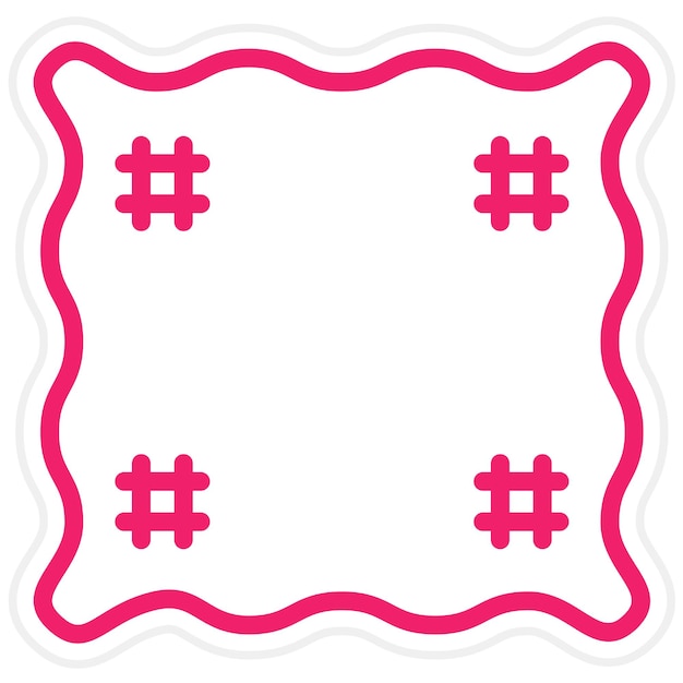 Style de l'icône du patch de conception vectorielle