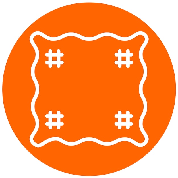 Style de l'icône du patch de conception vectorielle
