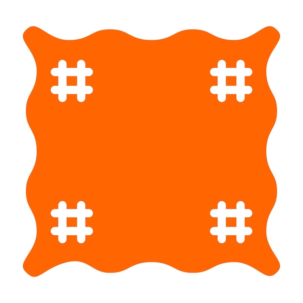 Style de l'icône du patch de conception vectorielle