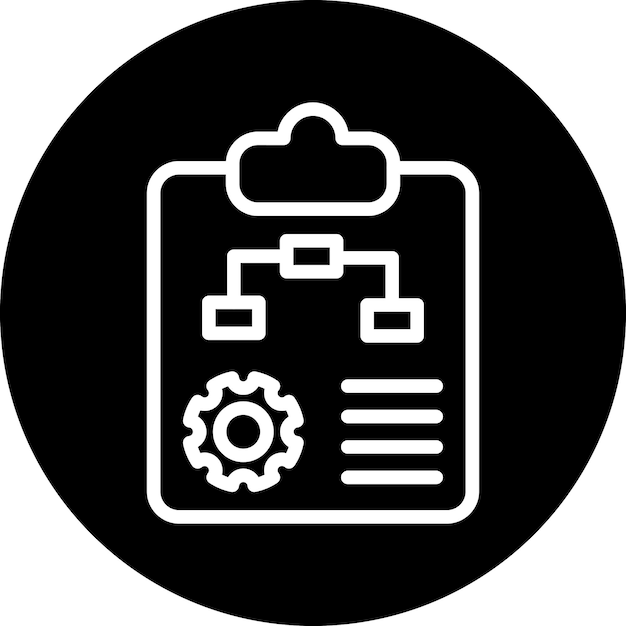 Style de l'icône du plan de projet de conception vectorielle