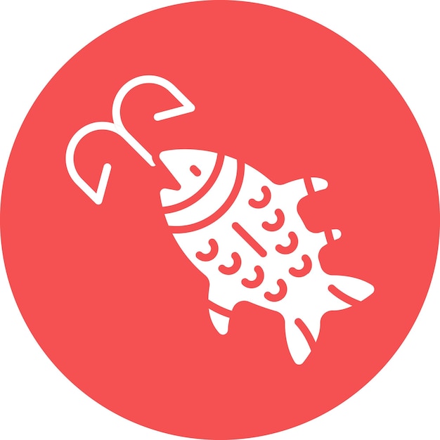 Style de l'icône du poisson accroché
