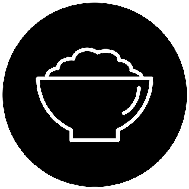 Le style de l'icône du porridge de conception vectorielle