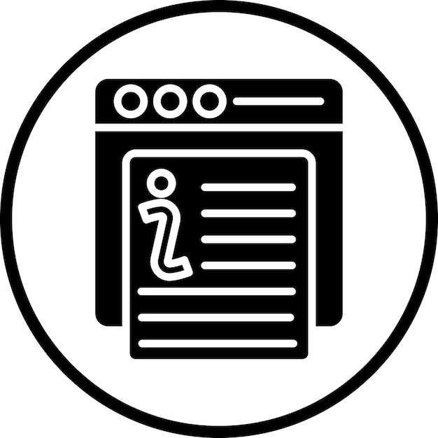 Le style de l'icône du portail de la documentation de conception vectorielle