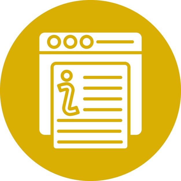 Le style de l'icône du portail de la documentation de conception vectorielle