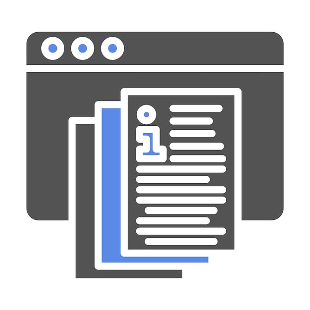 Le style de l'icône du portail de la documentation de conception vectorielle