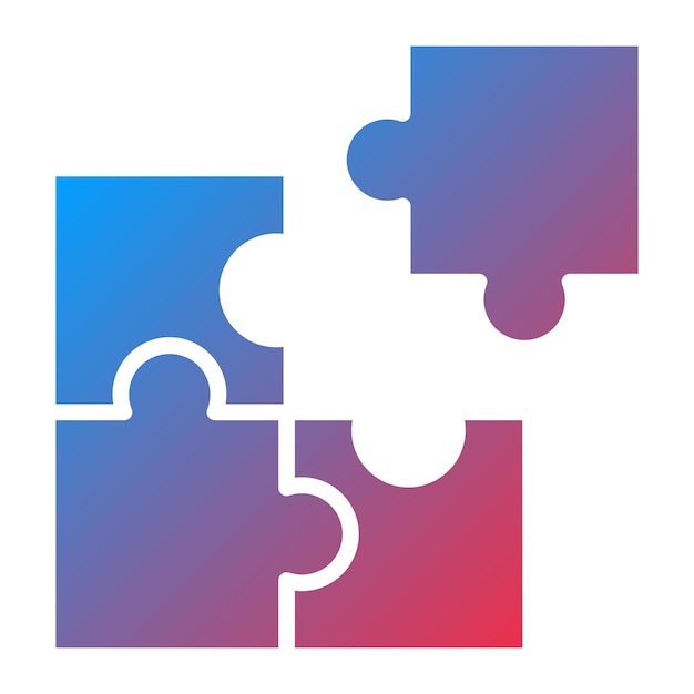 Le style de l'icône du puzzle de conception vectorielle