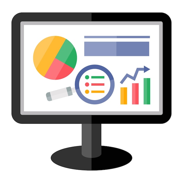 Vecteur le style de l'icône du rapport en ligne de conception vectorielle