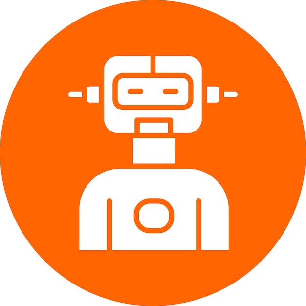 Le style de l'icône du robot de conception vectorielle