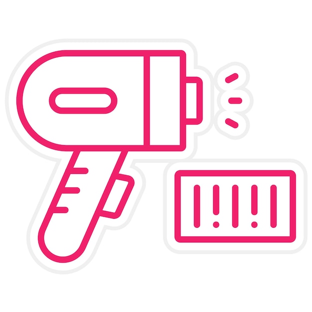 Le style d'icône du scanner de codes à barres vectoriel