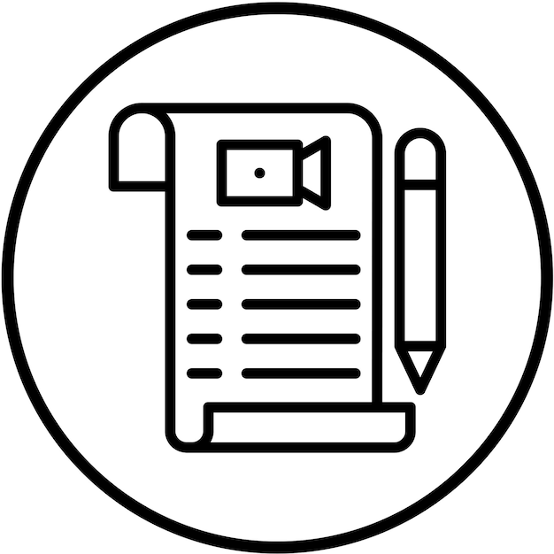 Le style d'icône du script de conception vectorielle