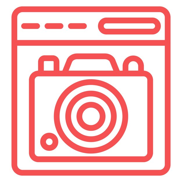 Le style de l'icône du site Web de la caméra de conception vectorielle