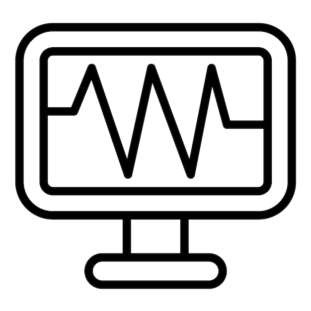 Style de l'icône du système de moniteur de conception vectorielle