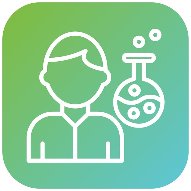 Le style de l'icône du technicien de laboratoire de conception vectorielle