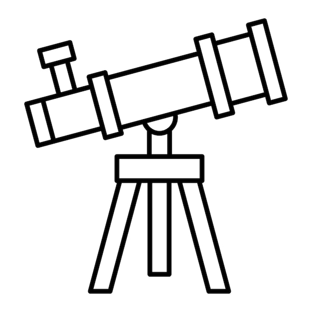 Style de l'icône du télescope de conception vectorielle