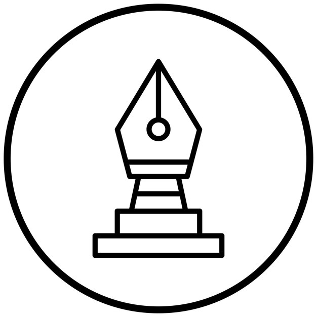 Style de l'icône du trophée de conception vectorielle