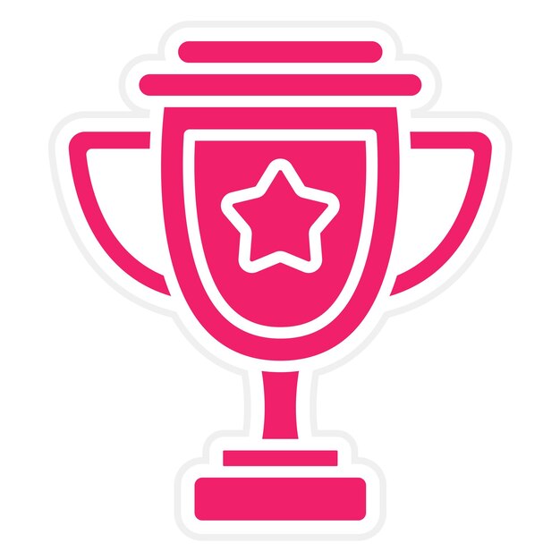 Style de l'icône du trophée de conception vectorielle