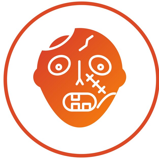 Le style de l'icône du zombie de conception vectorielle