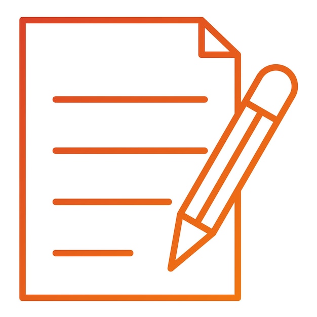 Style d'icône d'écriture de conception vectorielle