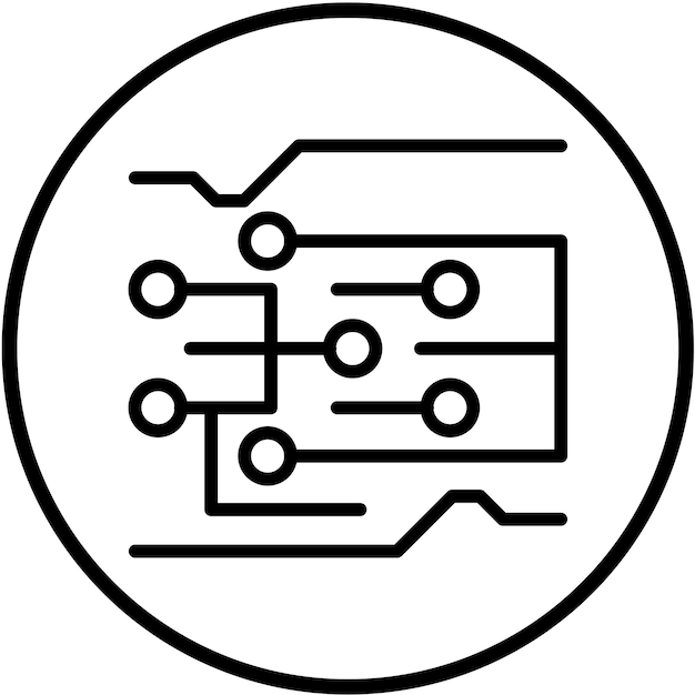 Le style d'icône électronique de conception vectorielle