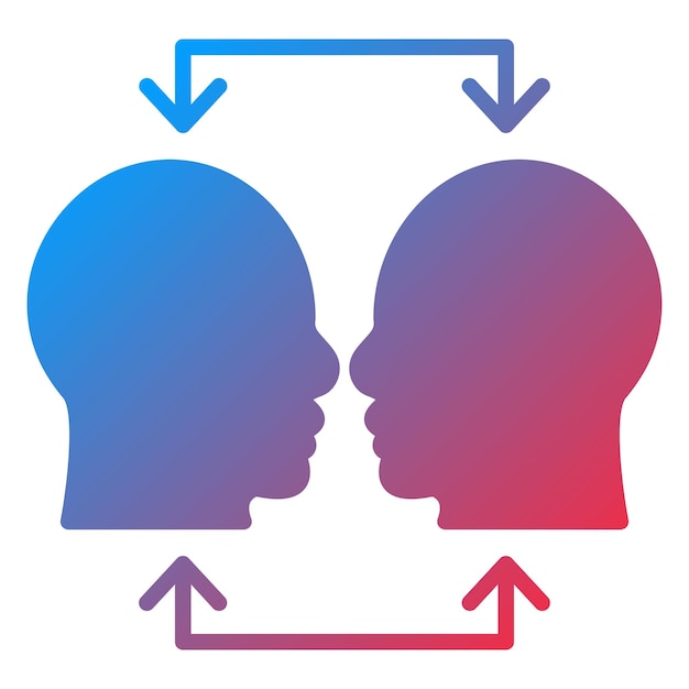 Le style de l'icône de l'empathie de la conception vectorielle