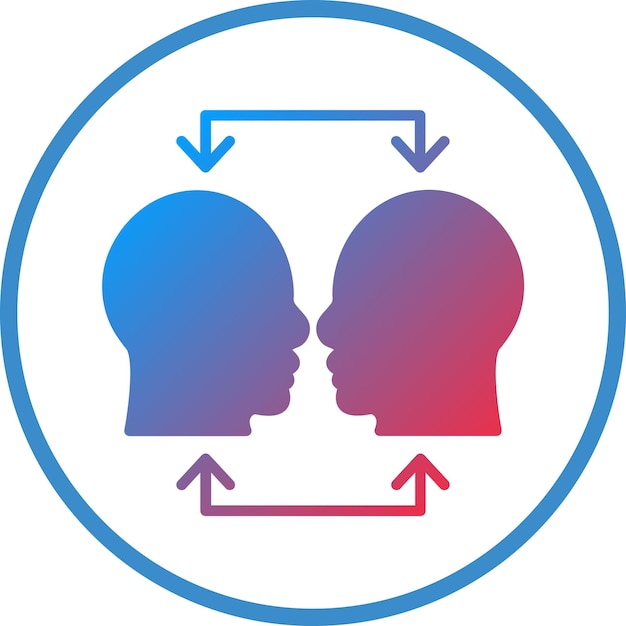 Le style de l'icône de l'empathie de la conception vectorielle