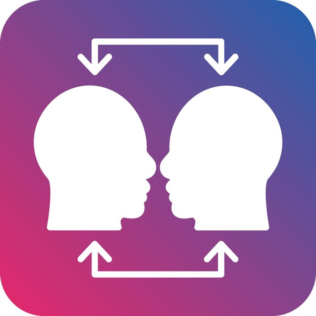 Le style de l'icône de l'empathie de la conception vectorielle