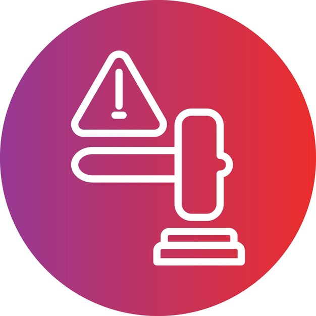 Le style de l'icône d'enchère simulée de conception vectorielle