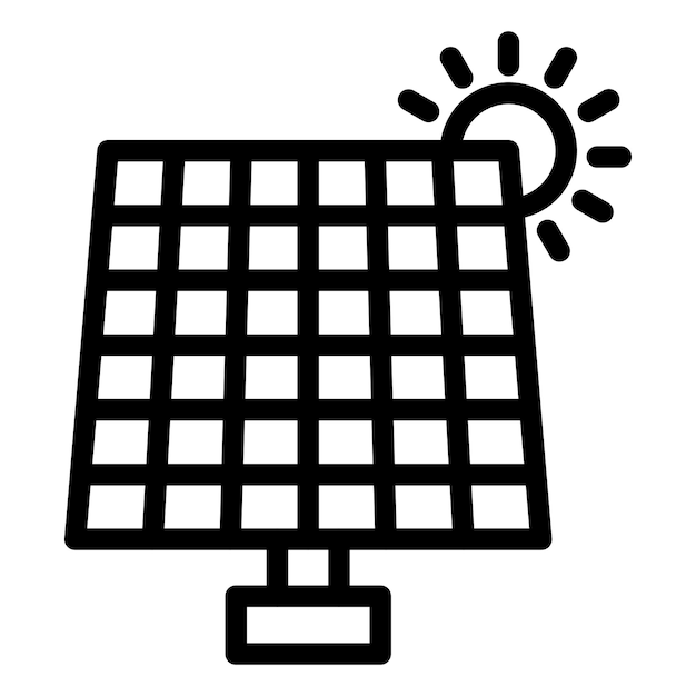 Style de l'icône de l'énergie solaire
