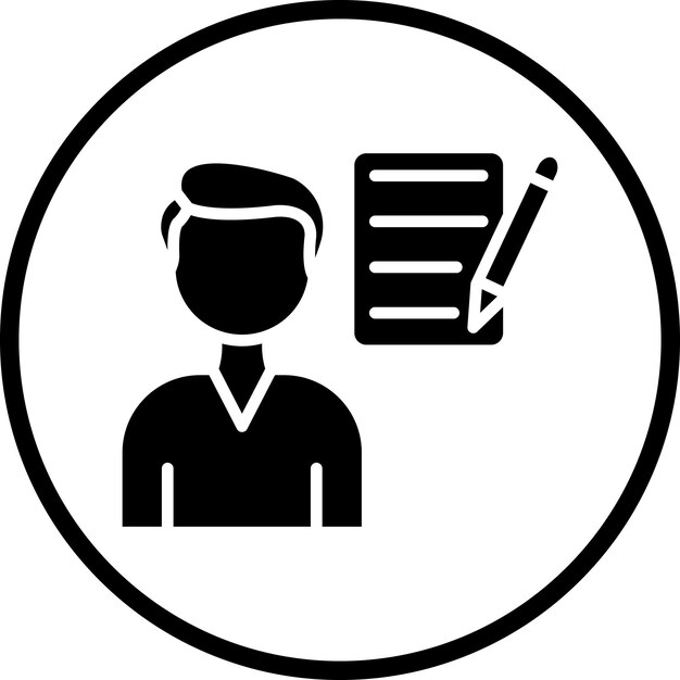 Le style de l'icône de l'entrepreneur indépendant de conception vectorielle