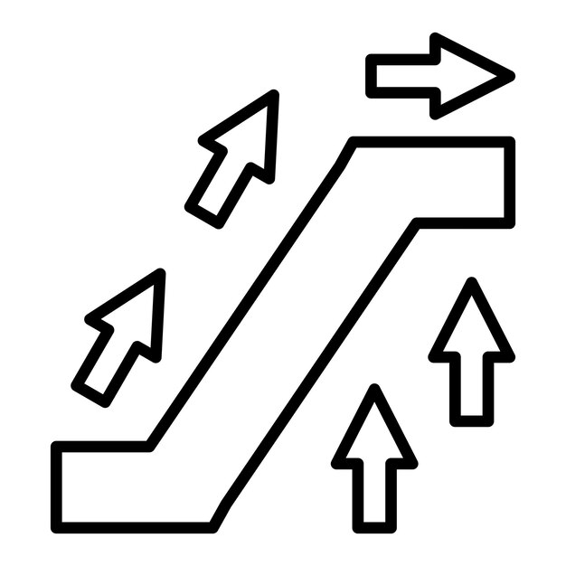 Le Style De L'icône De L'escalier Mécanique Vectoriel
