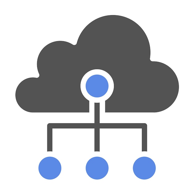 Style de l'icône de l'espace de travail du nuage de conception vectorielle
