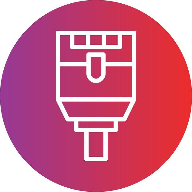 Le style de l'icône Ethernet de conception vectorielle