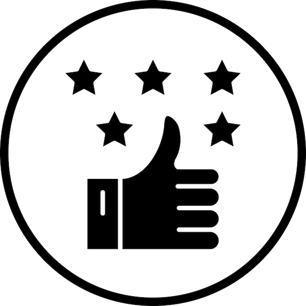 Le style de l'icône de l'examen positif de la conception vectorielle