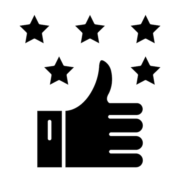 Le style de l'icône de l'examen positif de la conception vectorielle