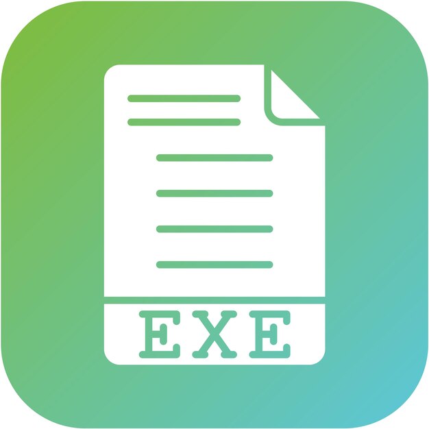 Le style de l'icône EXE de conception vectorielle