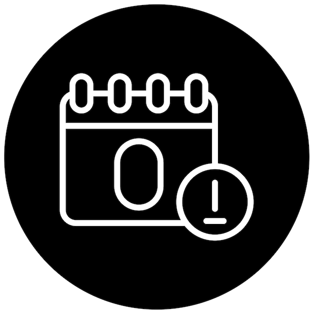 Le style de l'icône de l'exploit de conception vectorielle ZeroDay