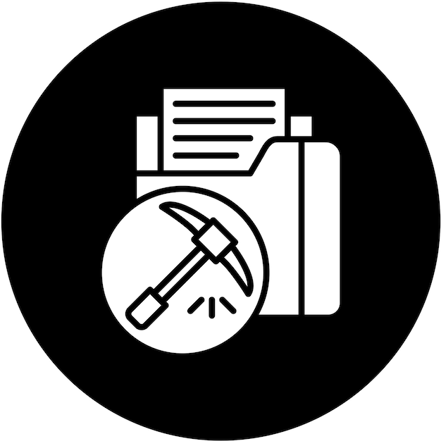 Le style de l'icône de l'extraction d'informations de conception vectorielle