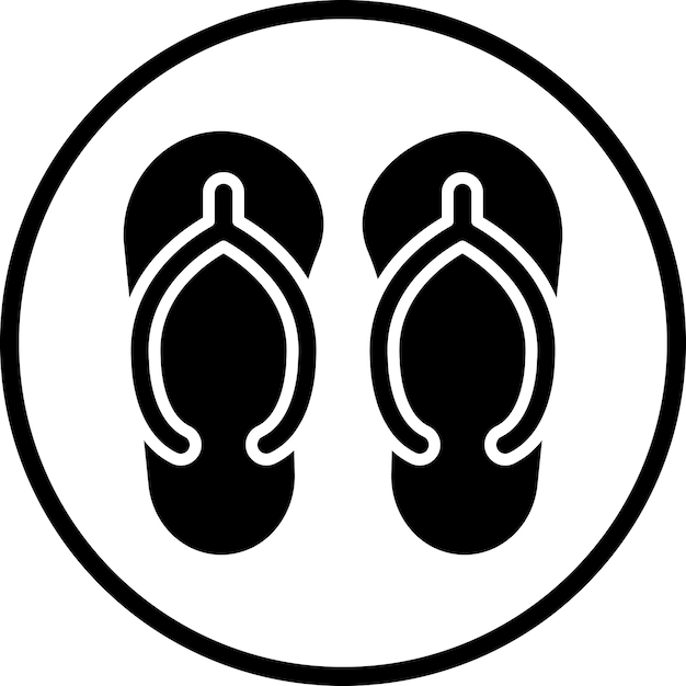 Le style de l'icône Flip Flop de la conception vectorielle