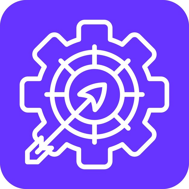 Style d'icône de gestion des objectifs de conception vectorielle
