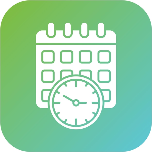 Style de l'icône de l'horaire de conception vectorielle