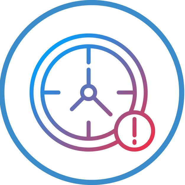 Le style de l'icône de l'horloge de conception vectorielle
