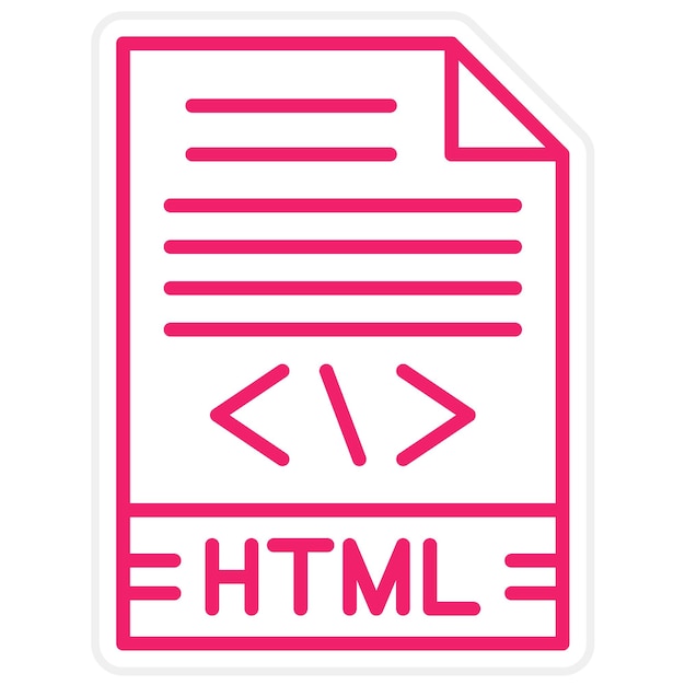 Le style d'icône HTML de conception vectorielle
