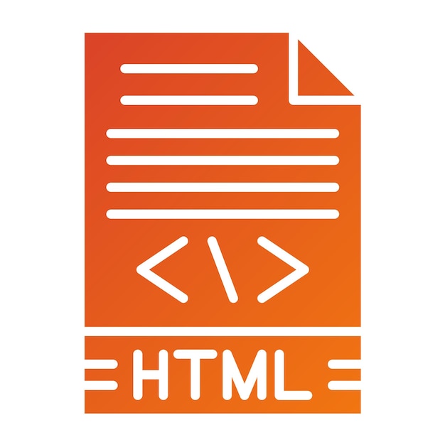 Le style d'icône HTML de conception vectorielle