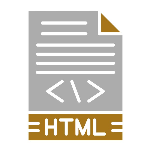 Le style d'icône HTML de conception vectorielle