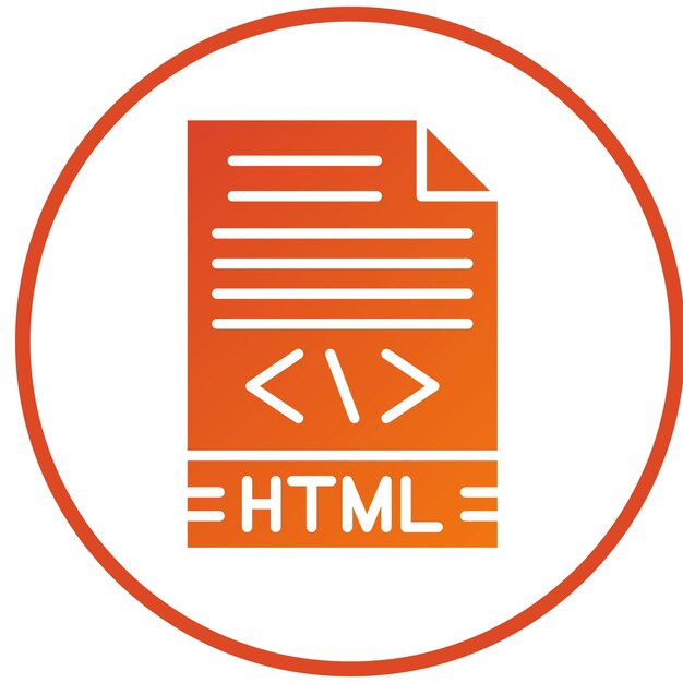 Le style d'icône HTML de conception vectorielle