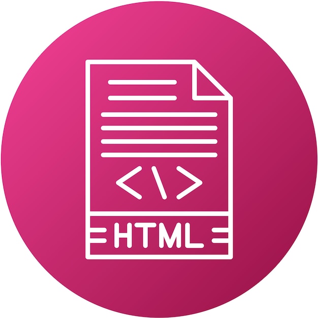 Le style d'icône HTML de conception vectorielle